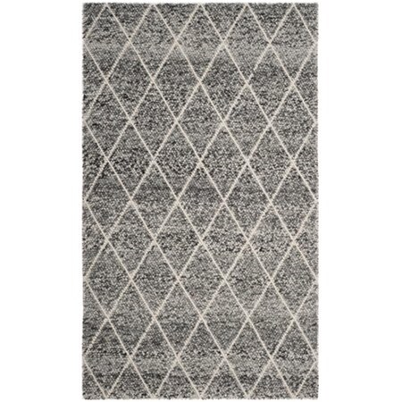 Safavieh 2 x 3 ft. Natural Hand Woven Rug, Accent - Ivory & Black NAT712C-2